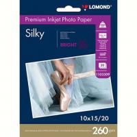 Фотобумага ПРЕМИУМ для стр.печати LOMOND  10х15см     260 г/м2 односторонняя Silky Bright 20л