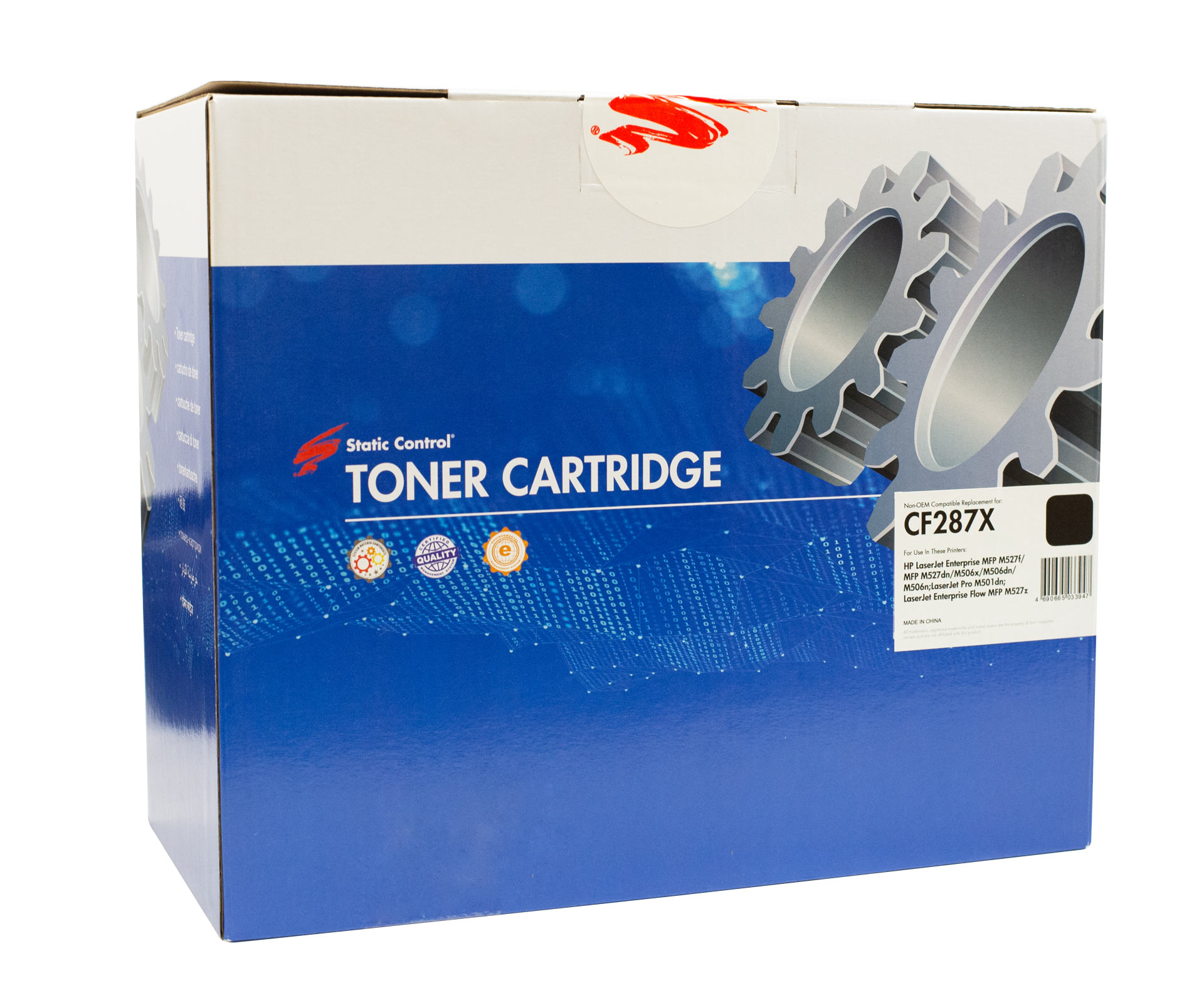 Картридж Static Control (CF287X) для HP LJ M506dn/M506x/M527dn/M527f/M527c, 18K