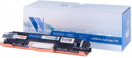 Картридж NVP совместимый NV-CE311A/CF351A/NV-729 Cyan универсальные для HP/Canon Color LaserJet CP1025/ CP1025nw/ M275/ CP1025/ CP1025nw/ 100 M175a/ 100 M175nw/ M176n/ M177fw/ i-Sensys LBP 7010/ 7010C/ 7018/ 7018C (1000k) [reman]