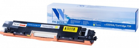 Картридж NVP совместимый NV-CE312A/CF352A/NV-729 Yellow универсальные для HP/Canon Color LaserJet CP1025/ CP1025nw/ M275/ CP1025/ CP1025nw/ 100 M175a/ 100 M175nw/ M176n/ M177fw/ i-Sensys LBP 7010/ 7010C/ 7018/ 7018C (1000k) [reman]