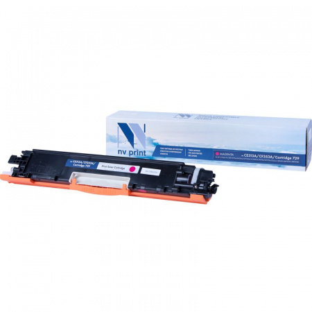 Картридж NVP совместимый NV-CE313A/CF353A/NV-729 Magenta универсальные для HP/Canon Color LaserJet CP1025/ CP1025nw/ M275/ CP1025/ CP1025nw/ 100 M175a/ 100 M175nw/ M176n/ M177fw/ i-Sensys LBP 7010/ 7010C/ 7018/ 7018C (1000k) [reman]