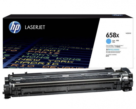 Картридж 658X для HP CLJ Enterprise M751, 28К (О) голубой W2001X