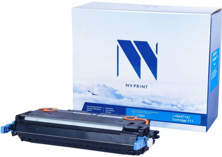 Картридж NVP совместимый NV-Q6471A/NV-711 Cyan универсальные для HP/Canon Color LaserJet 3600/ 3600dn/ 3600n/ LBP 5300 i-Sensys/ 5360/ MF 8450/ 9130/ 9170/ 9220/ 9220Cdn/ 9280/ 9280Cdn (4000k) [reman]